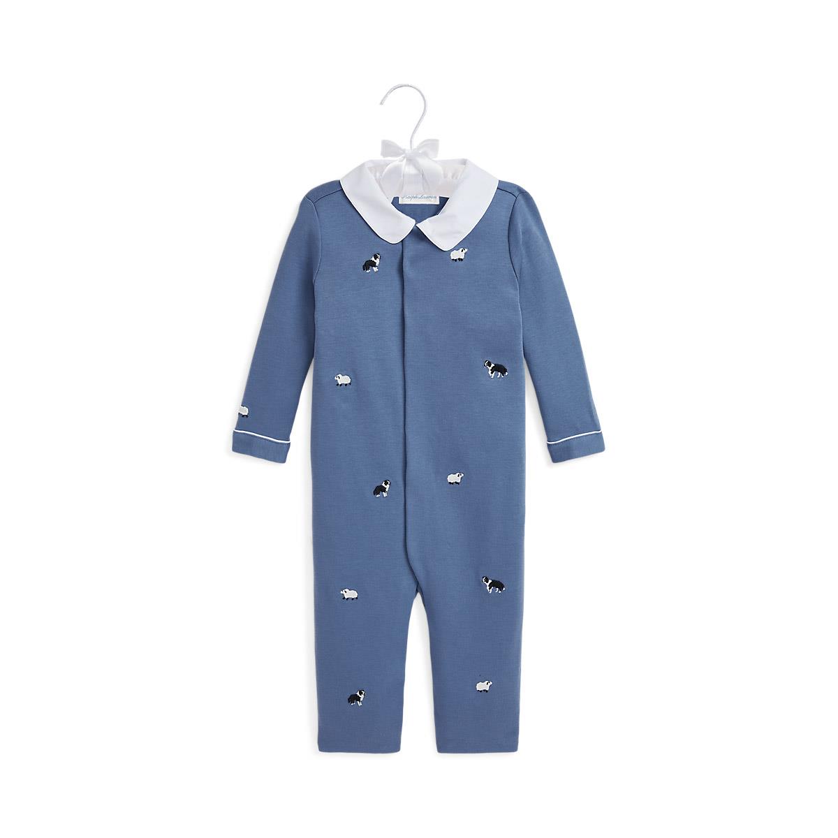 Polo Ralph Lauren Embroidered Organic Cotton Coverall NB-12M